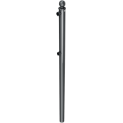 Safety railing / | border railings | Fixed post for top and quarter-bent barfor casting in concrete | End post for top and quarter-bent bar | hot-dip galvanizedand coated (RAL 7016)